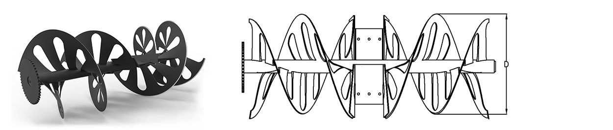 snow thrower rotor blade